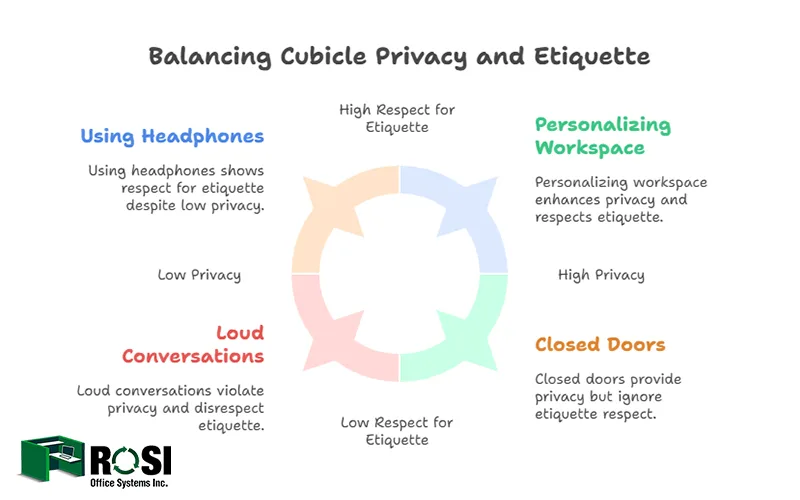 Balancing Cubicles privacy infographic 
