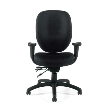 Offices to Go 11653 Black Fabric Task Chair with Arms