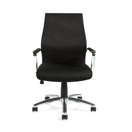 Offices to Go 11657B Black Mesh Back Manager Chair