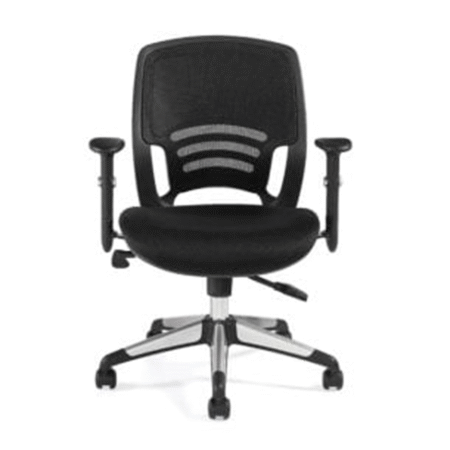 Offices to Go 11686B Black Mesh Back Managers Chair