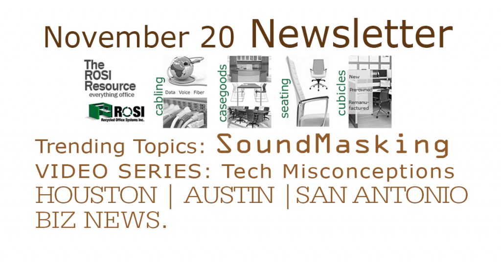 ROSI Office Systems November 20 Newsletter