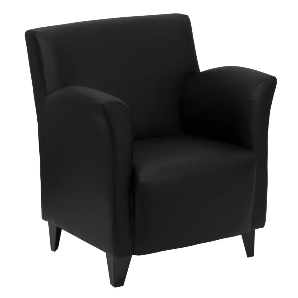 Hercules Roman Series Black Leather Reception Chair