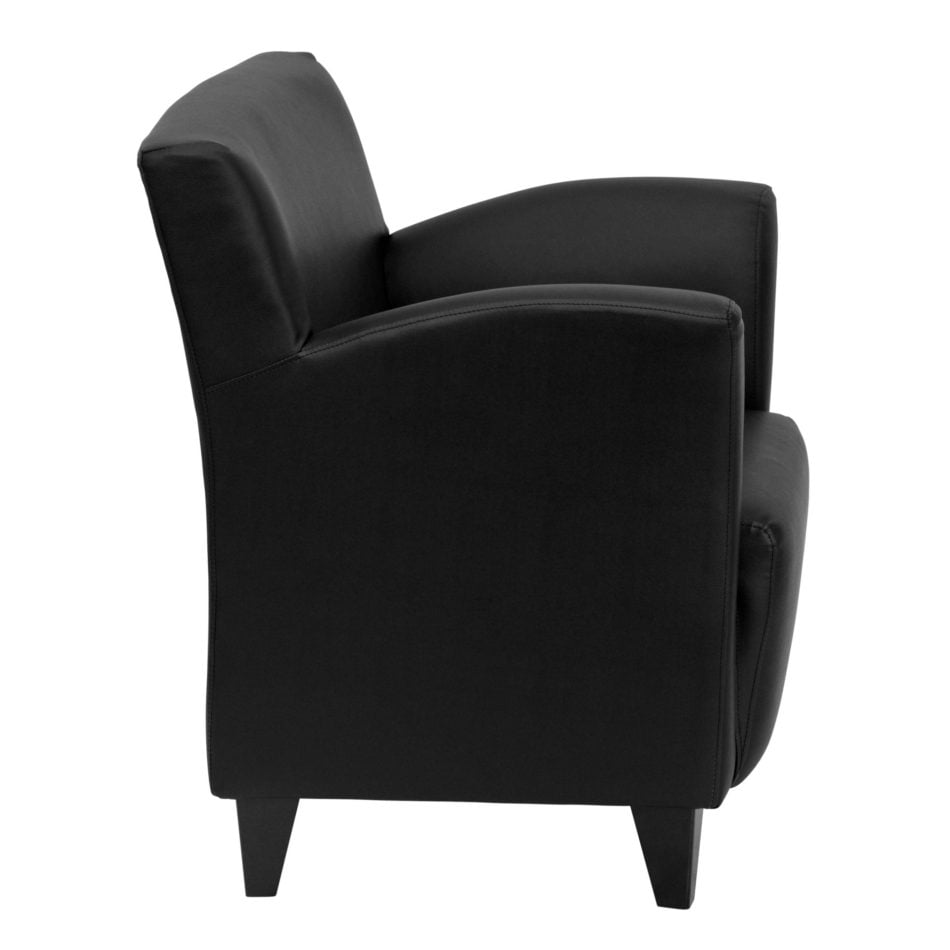 Hercules Roman Series Black Leather Reception Chair