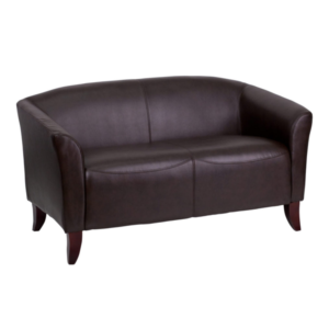 HERCULES Imperial Series Brown Leather Loveseat