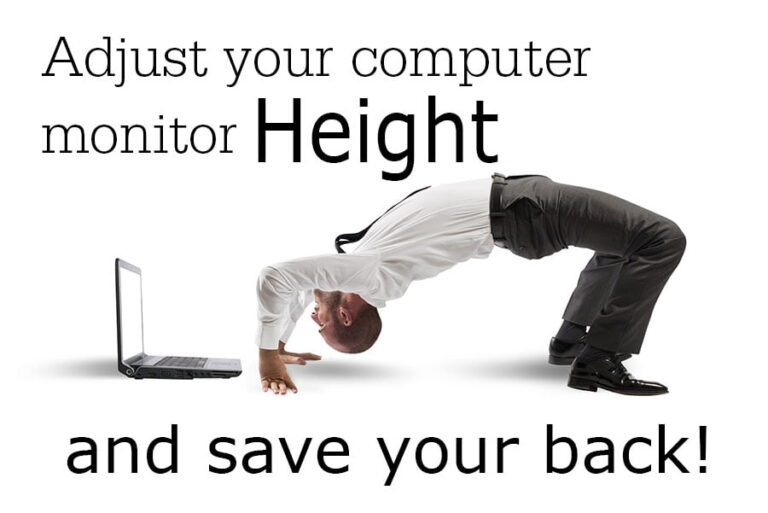 How to Adjust Your Computer Monitor Height and Save Your Back