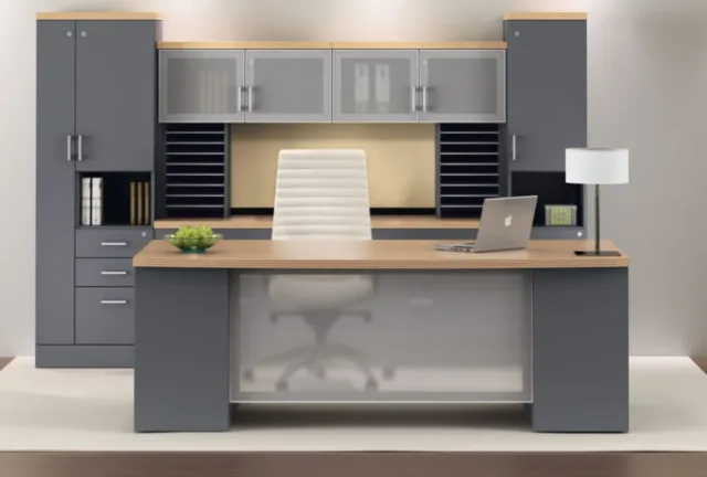 global-zira-executive-suite-in-tiger-maple-and-storm-grey Zira Executive Desk Suite by Global Furniture Group