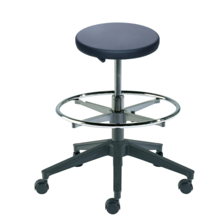 BioFit Black Traxx Series High Height Stool