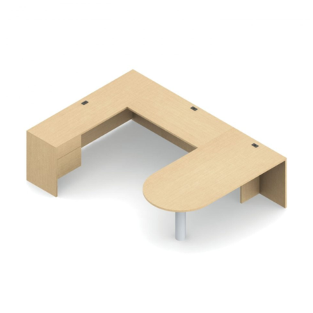 U-shaped Adaptabilities Typical With Single Pedestal Credenza Left
