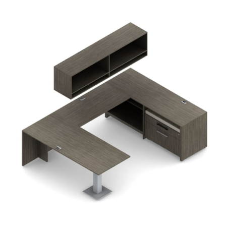 U-shaped Princeton Typical With Open Overhead Storage And Lateral File