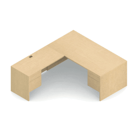 L-Shaped Adaptabilities Typical (Right) Executive Desk With Return