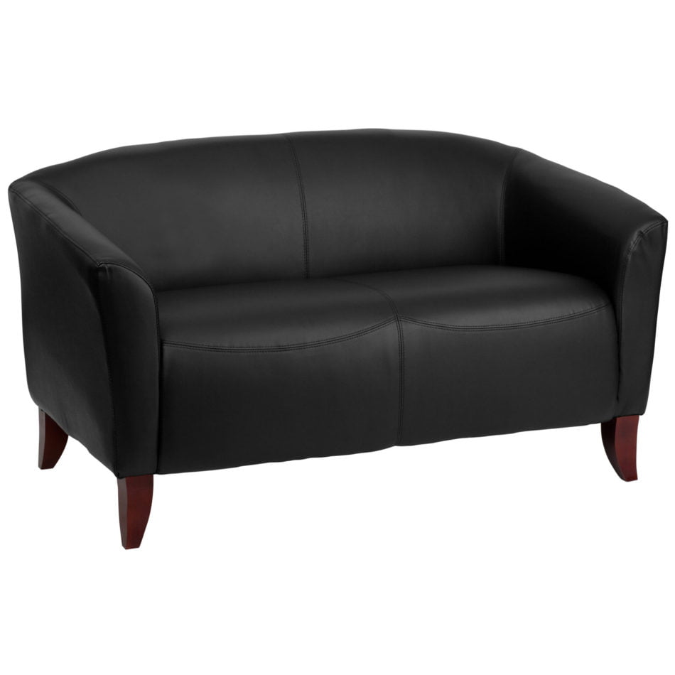 Hercules Black Imperial Leather Reception Loveseat