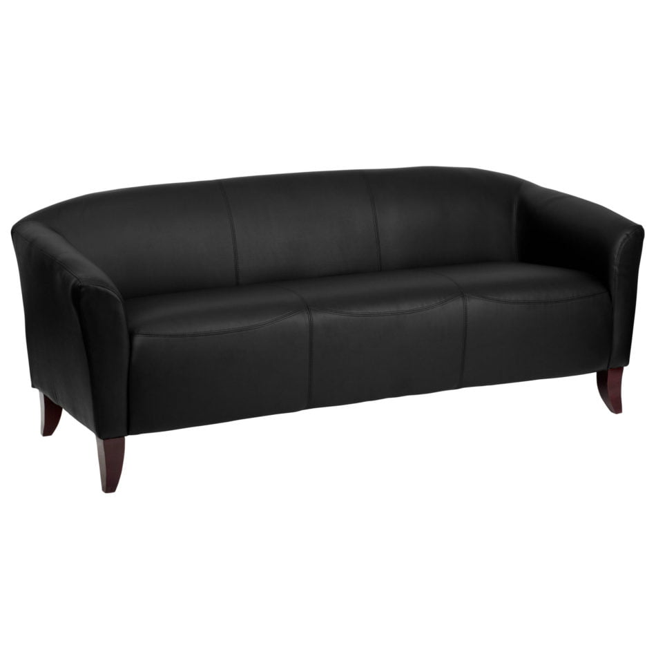 Hercules Black Imperial Leather Reception Sofa