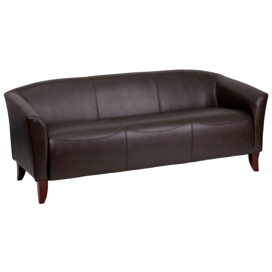 Hercules Imperial Series Brown Leather Reception Sofa