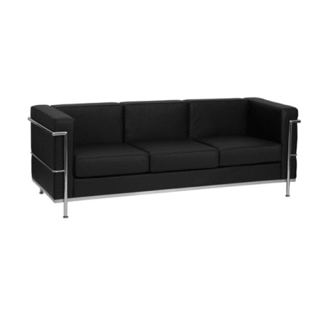HERCULES Regal Series Contemporary Black Leather Sofa