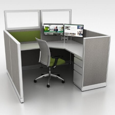 ReCube Glass Panel Workstations Office Cubicle