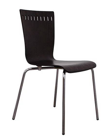 black colored wood veneer breakroom chair