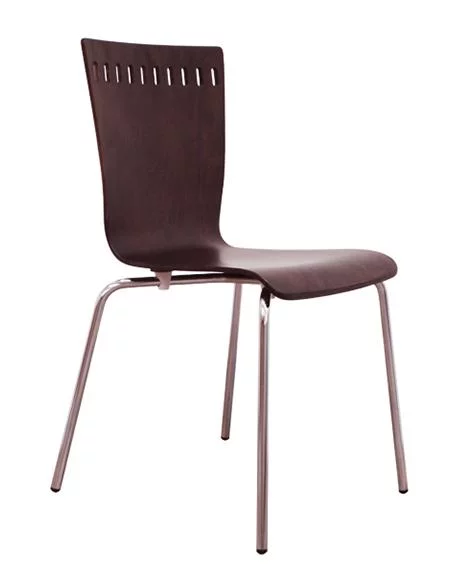 mocha colored wood veneer breakroom chair