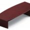 10 foot Boat Shaped Table with Built-Up Self Edge, Slab Base (GCT10WBX2BU)