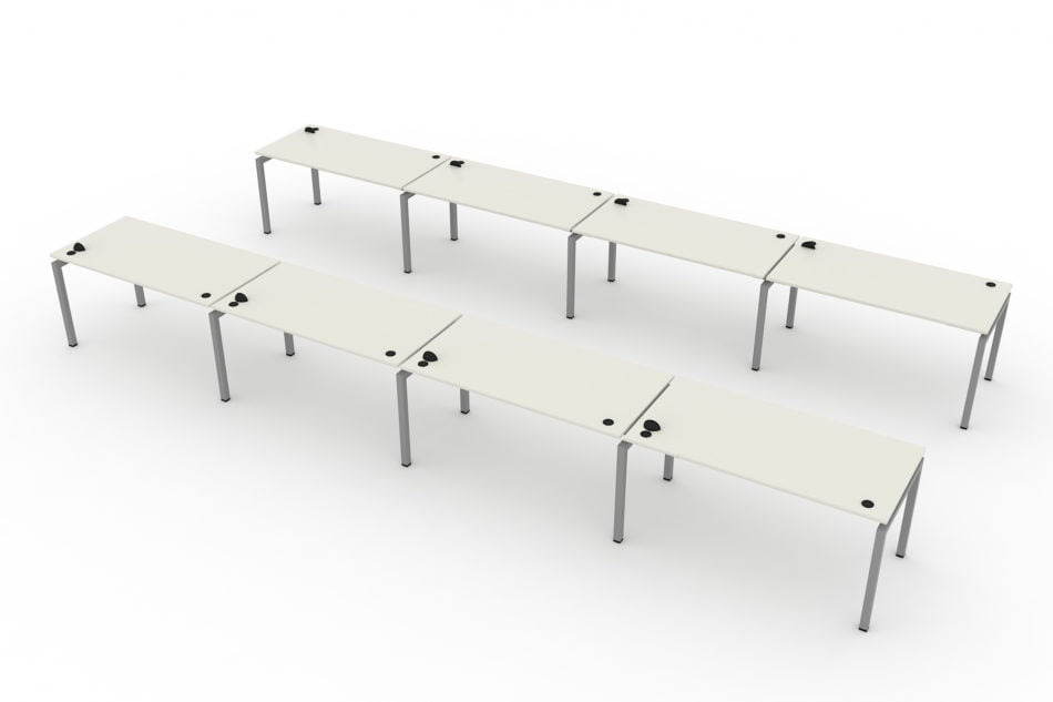 office benching with a white top