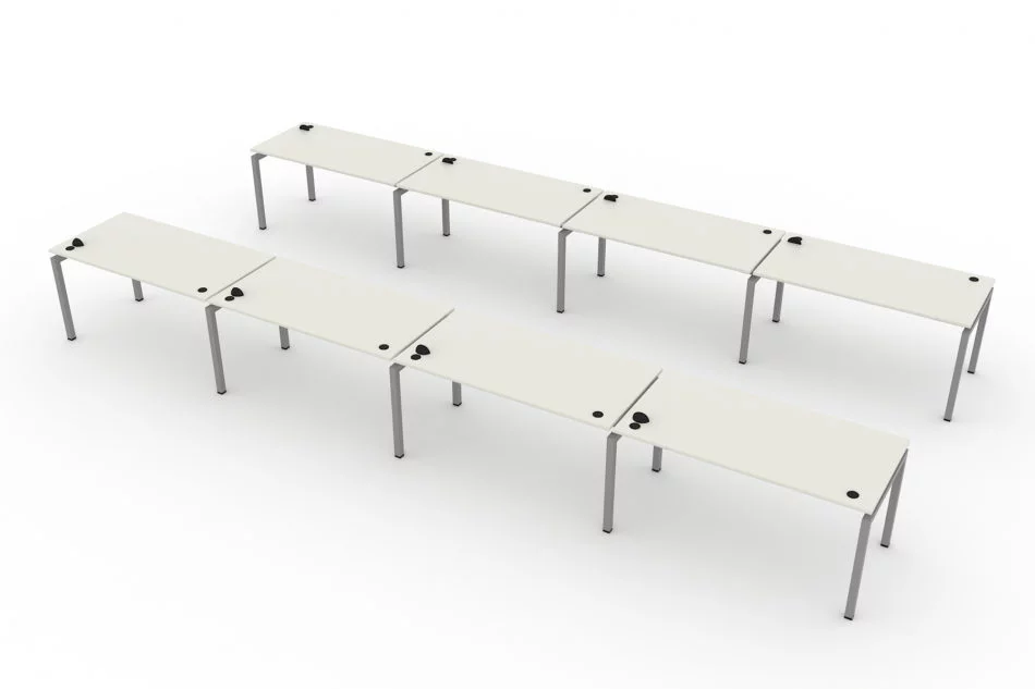 office benching with a white top