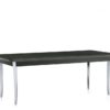 Coffee Table, Polished Aluminum Legs, Wood Top (5484-W)