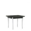 End Table, Polished Aluminum Legs, Wood Top (5485-W)