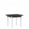 End Table, Polished Aluminum Legs, Wood Top (5485-W)