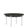 End Table, Polished Aluminum Legs, Wood Top (5487-HP)