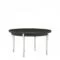 End Table, Polished Aluminum Legs, Wood Top (5487-HP)