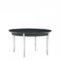 End Table, Polished Aluminum Legs, Wood Top (5487-W)