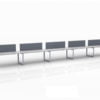 ICON 5-Pack Single Run Benching, with white background. This is our 72x30 inch bench, model IC036.