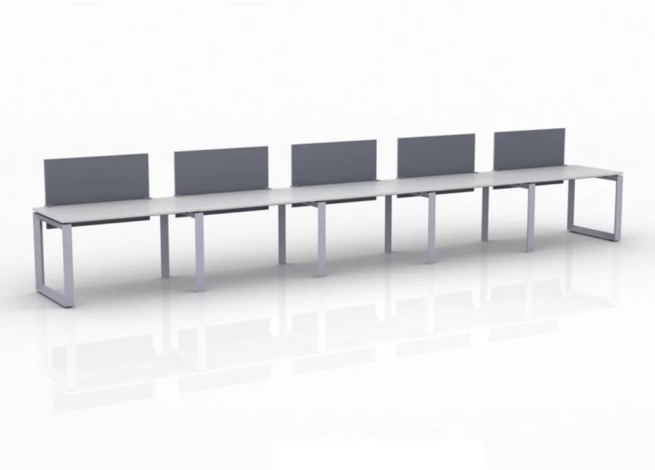 ICON 5-Pack Single Run Benching, with white background. This is our 48x30 inch bench, model IC051.