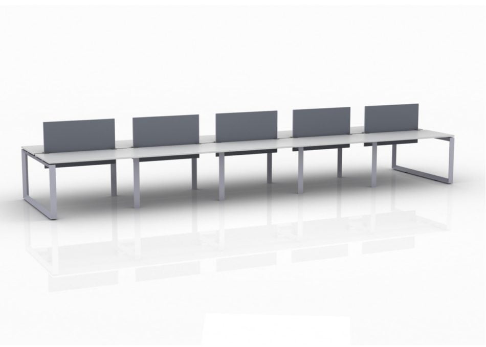 ICON 10-Pack Double Run Benching, with white background. This is our 48x30 inch bench, model IC052.
