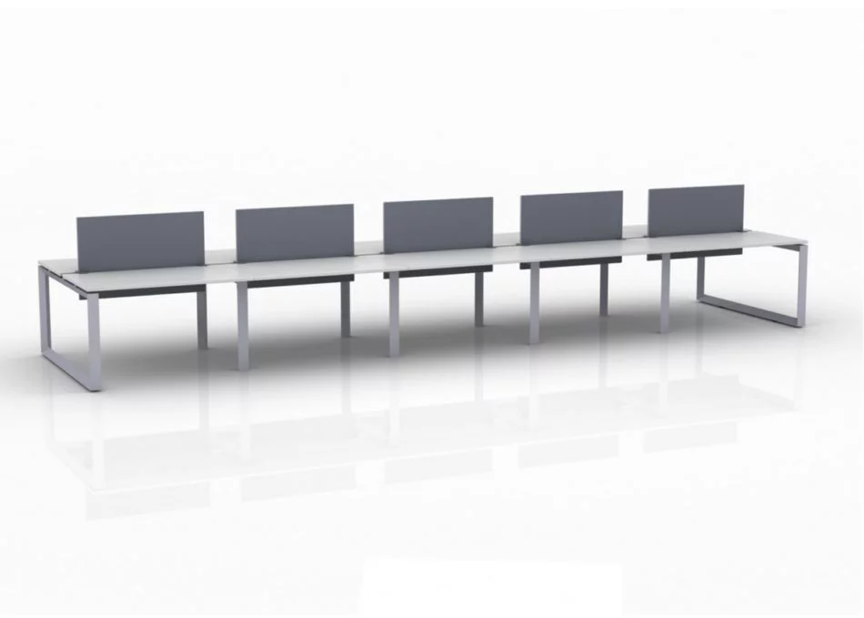 ICON 10-Pack Double Run Benching, with white background. This is our 48x30 inch bench, model IC052.