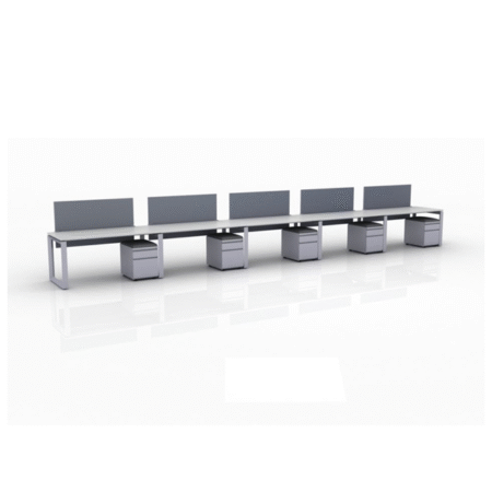 ICON Benching 5-Person Workspace (Single Run)