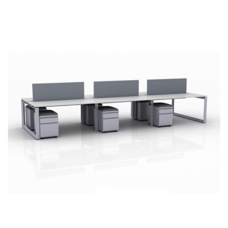 ICON Benching 6-Person Workspace (Double Run)