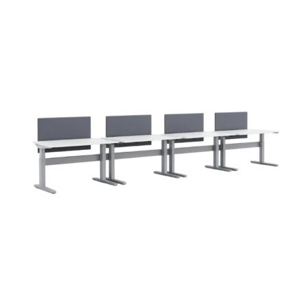 KINEX Adjustable Height Benching, 4-Person Workstation (Single Run)