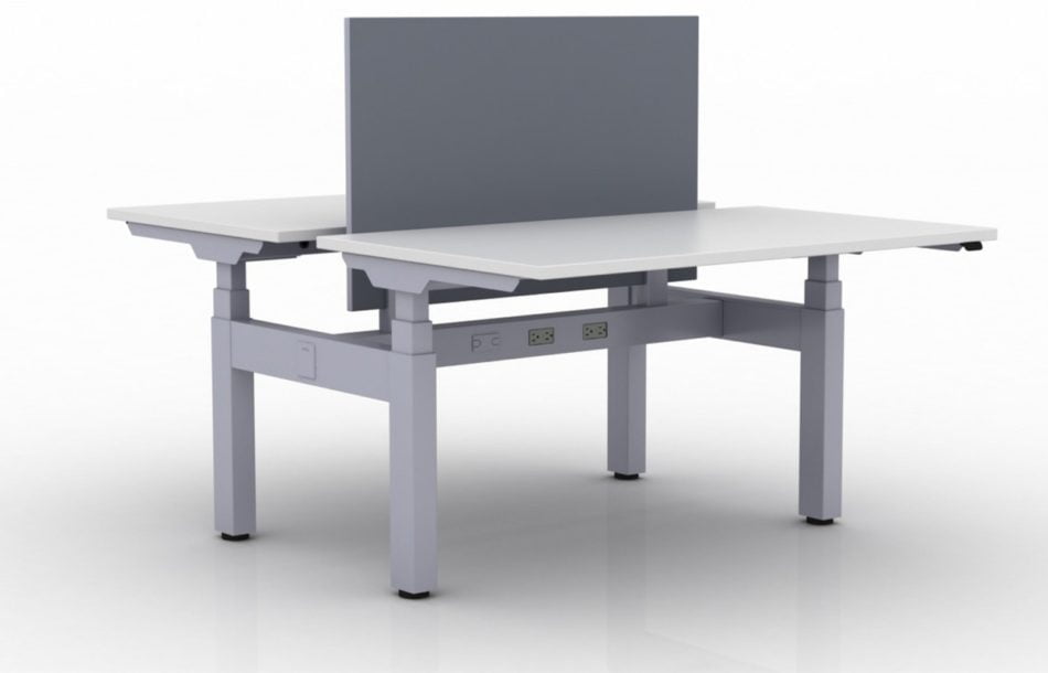 KINEX 2-Pack Double Run Benching, created with height adjustment in 2 stages. Model KN001 is 48x30 inches, and placed on a white background.