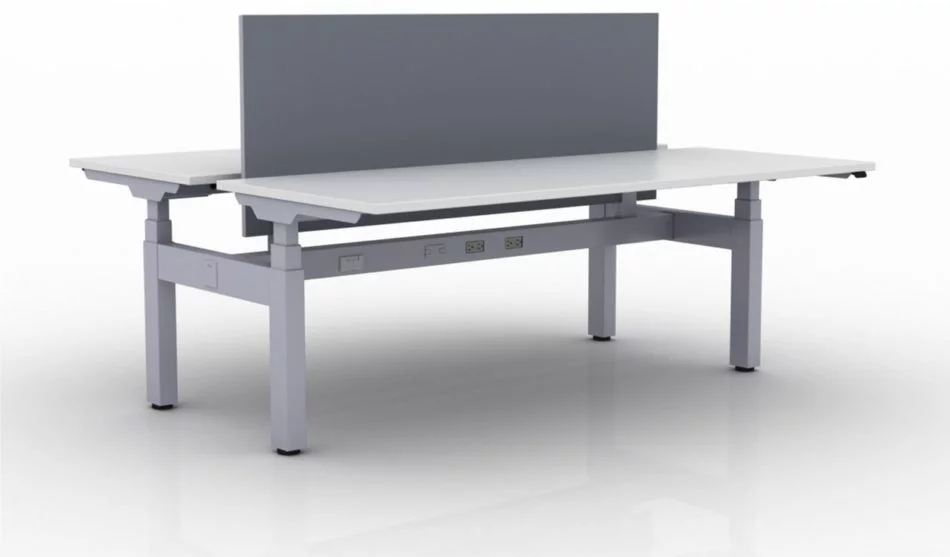 KINEX 2-Pack Double Run Benching, created with height adjustment in 2 stages. Model KN009 is 72x30 inches, and placed on a white background.