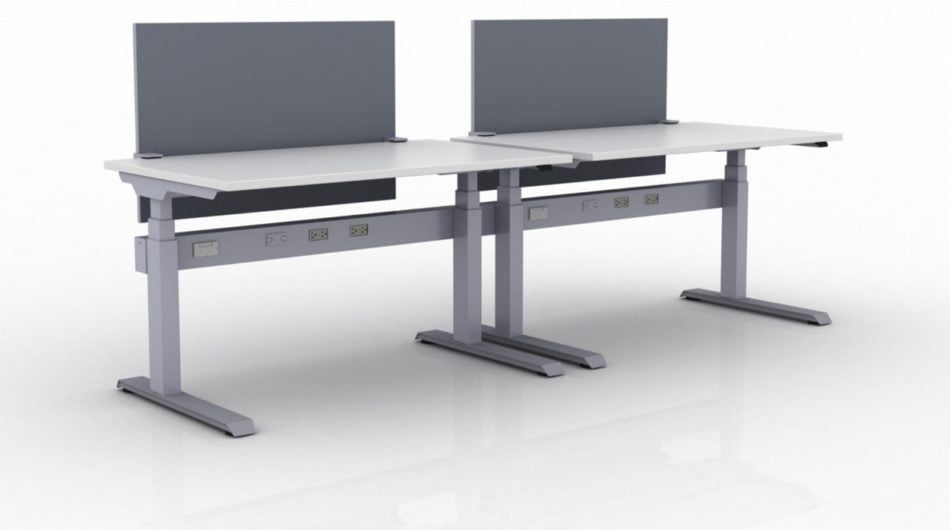KINEX 2-Pack Single Run Benching, created with height adjustment in 2 stages. Model KN014 is 48x30 inches, and placed on a white background.