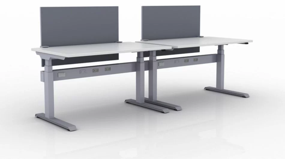 KINEX 2-Pack Single Run Benching, created with height adjustment in 2 stages. Model KN014 is 48x30 inches, and placed on a white background.