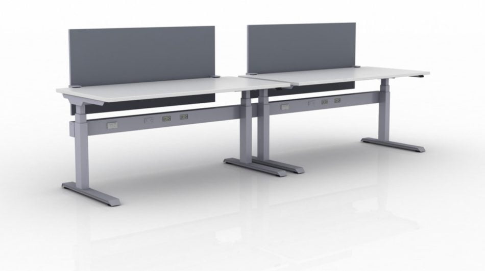 KINEX 2-Pack Single Run Benching, created with height adjustment in 2 stages. Model KN017 is 60x30 inches, and placed on a white background.