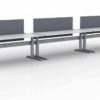 KINEX 3-Pack Single Run Benching, created with height adjustment in 2 stages. Model KN023 is 72x30 inches, and placed on a white background.