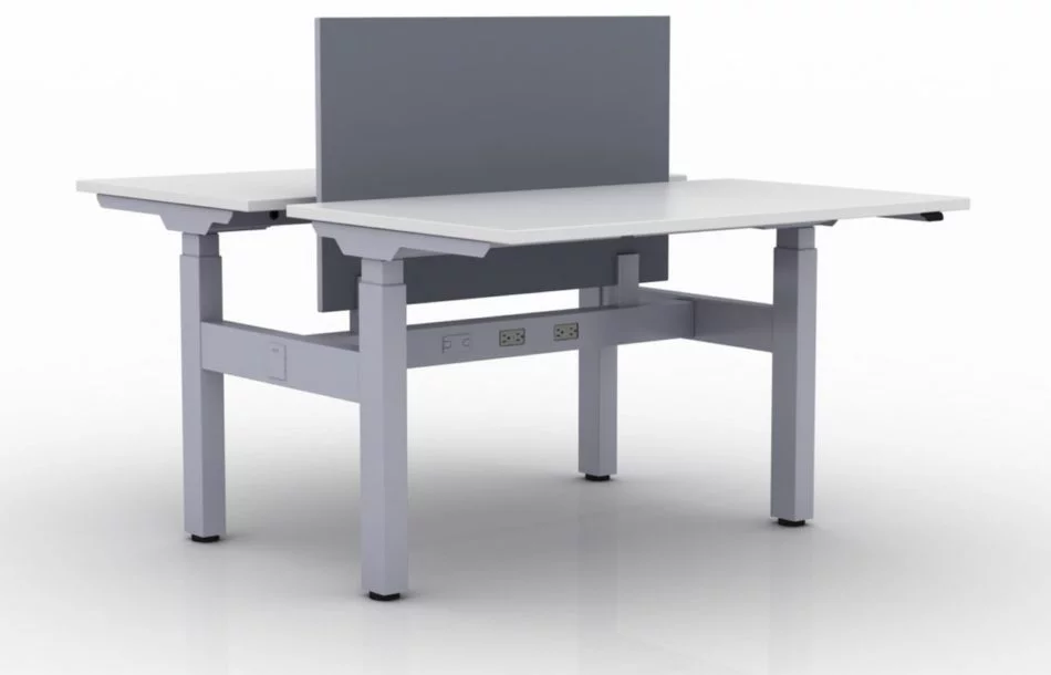 KINEX 2-Pack Double Run Benching, created with height adjustment in 3 stages. Model KN025 is 48x30 inches, and placed on a white background.