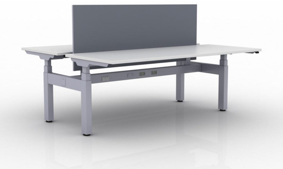 KINEX 2-Pack Double Run Benching, created with height adjustment in 3 stages. Model KN033 is 72x30 inches, and placed on a white background.