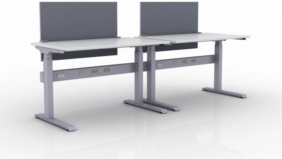 KINEX 2-Pack Single Run Benching, created with height adjustment in 3 stages. Model KN038 is 48x30 inches, and placed on a white background.