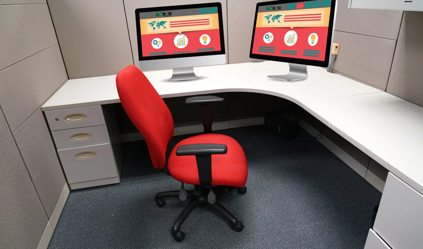 where to put your computer in your office cubicle workspace