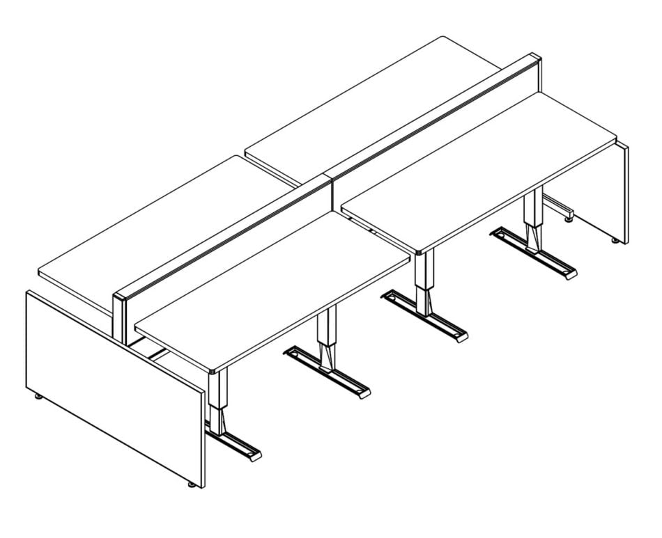 Technical drawing of EPB , configured in a double run for ___ people.
