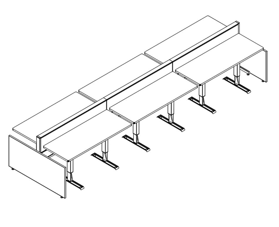 Technical drawing of EPB , configured in a double run for ___ people.