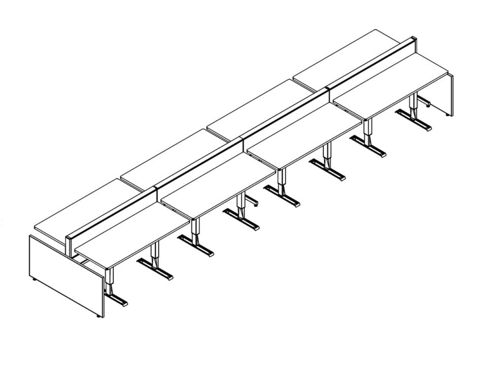 Technical drawing of EPB , configured in a double run for ___ people.